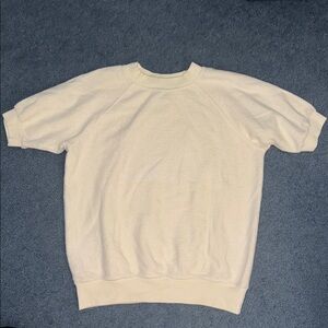 Jungmaven Short Sleeve Sherpa Raglan Fleece Sweatshirt Off White S Hemp Sweater